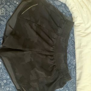 Black camo lululemon shorts
